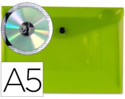 Envelope PP A5 c/ botão, Beautone, Ref. 34354, Verde