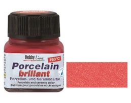 Tinta Hobby Line, Porcelana, metalizada, 20ml, 41-Encarnado