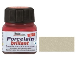Tinta Hobby Line, Porcelana, metalizada, 20ml, 46-Prata