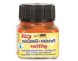 Tinta HOBBY LINE Porcelana+vidro,160°C,20ml,Glitter Amarelo