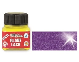 Tinta HOBBY LINE Porcelana+vidro,160°C,20ml,Glitter Violeta