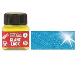Tinta HOBBY LINE Porcelana+vidro, 160 °C, 20ml, Glitter Azul