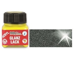 Tinta HOBBY LINE Porcelana+vidro, 160 °C, 20ml,Glitter Preto