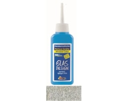 Tinta HOBBY LINE vidro 80 ml, Glitter, Prata
