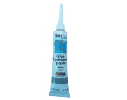 Contorno em pasta, HOBBY LINE, p/ vidro, Tubo c/20ml, Prata
