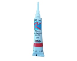 Contorno em pasta,HOBBY LINE,p/vidro,Tubo c/20ml,Encarnado
