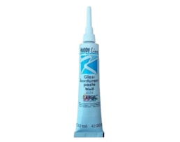 Contorno em pasta, HOBBY LINE, p/ vidro, Tubo c/20ml,Branco