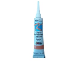 Contorno em pasta, HOBBY LINE, p/ vidro, Tubo c/20ml, Cobre