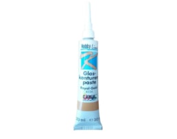 Contorno em pasta, HOBBY LINE,p/vidro, tubo c/20ml, Ouro Rea