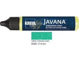 Tinta Javana textil,Glitter,Tubo 29ml c/aplicador,Vd Esmeral