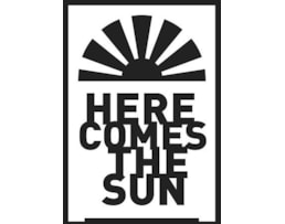 Stencil Flexivel, A5,  "Here comes the Sun", (Negativo)
