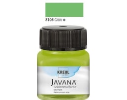 Tinta Javana p/seda, Frs. c/50 ml. Verde