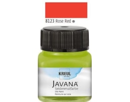 Tinta Javana p/seda, Frs. c/50 ml. Vermelho Rosa