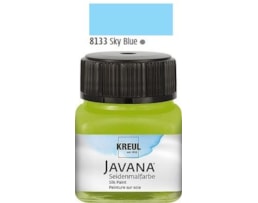 Tinta Javana p/seda, Frs. c/50 ml. Azul Céu