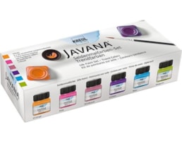 Tinta Javana p/seda, Set c/ 6X20ml cores moda