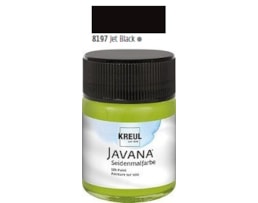 Tinta Javana p/seda, Frs. c/50 ml. Preto