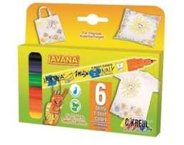Marcador Textil Javana Sunny Fino, Cx. c/6 cores