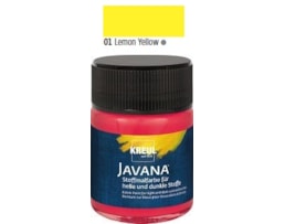 Tinta Javana tecidos claros, 50ml. 01-Amarelo Limão