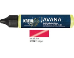 Tinta Javana textil,Metálico,Tubo 29ml c/aplicador,Encarnado
