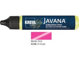 Tinta Javana textil, Metálico, Tubo 29ml c/aplicador, Rosé