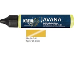 Tinta Javana textil, Metálico, Tubo 29ml c/aplicador, Ouro