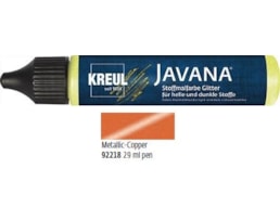 Tinta Javana textil, Metálico, Tubo 29ml c/aplicador, Cobre