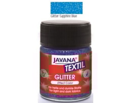 Tinta Javana, Textil, Glitter 50ml, 67-Azul Safira