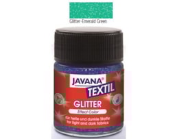 Tinta Javana, Textil, Glitter 50ml, 71-Verde Esmeralda