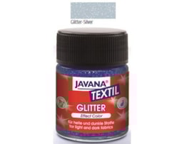 Tinta Javana, Textil, Glitter 50ml, 76-Prata