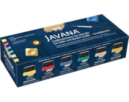 Tinta Javana, Textil, Metálico, 6X20ml, Cores Básicas