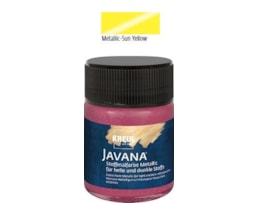 Tinta Javana, Textil, metálico, 50ml, 32-Amarelo Sol