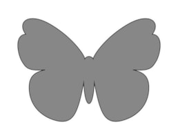 Stencil Auto-adesivo, Borboleta, 7 x 10 cm