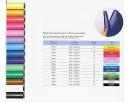 Papel Lustro 50X65 25 Fls Rl. c/50X16.25m Branco