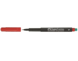 Marcador Faber Ref.1523 S  p/ Acetato Oh-Lux, Encarnado