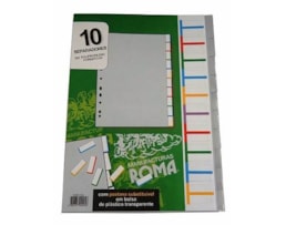 Separador Roma 162, A4, PP, 10 posições, pestana pers.