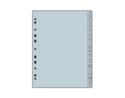 Indice Separador Roma 395, A5, PP cinza, A a Z
