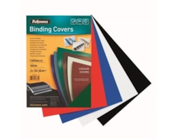 Capas Encad. Fellowes A4, Cromolux Preto 250Grs Pack 100