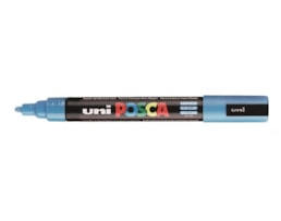 Marcador Uni Posca PC-5M, traço 1,8-2,5 mm, Azul Claro