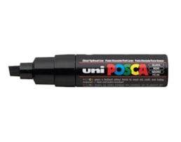 Marcador Uni Posca PC-8K Perm., traço  8mm, Biselado, preto