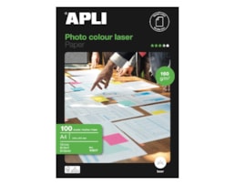 Papel Apli A4 Laser Glossy 2 faces 160 grs Ref. 11817 c/100