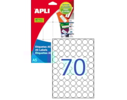 Etiquetas Apli A5 19MM refª 1853 c/1190 etiq.