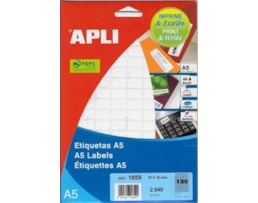 Etiquetas Apli A5 10X16MM refª 1859 c/2040 etiq.