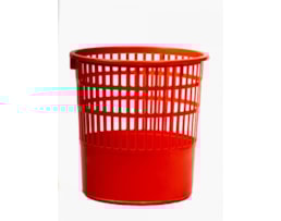 Cesto Plástico p/ Papeis Inúteis Aberto Refª300, Vermelho