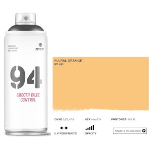 Tinta Spray MTN 94, 400 ml, RV103, Laranja Plural
