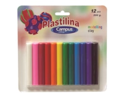 Plasticina Campus (200grs), 12 cores