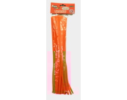 Chenille Fixo 6mmX30Cm, Laranja, 68013400, Bl. c/50 tiras