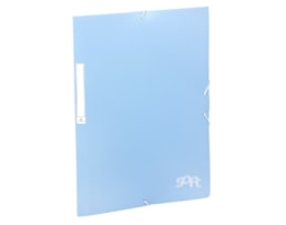 Capa PP Soft, C/Elastico, (255X340), Azul Pastel