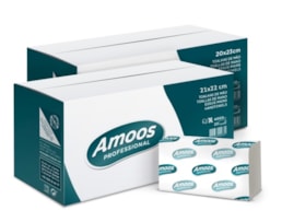 Toalha de mão amoos, Z tissue, 2Fls., 21X25cm Cxa. 160/3200