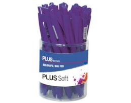 Esferográfica Plus Soft, Retrátil, Exp. 25, R81041, Violeta