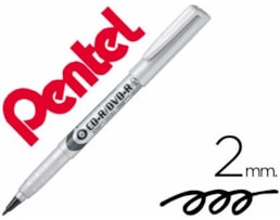 Marcador Pentel NMS51 CD/DVD, Permanente, Preto